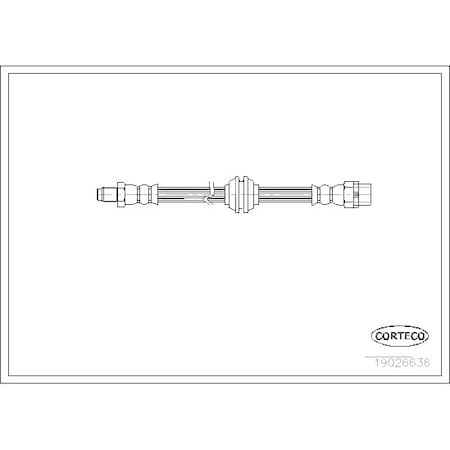 Corteco Brake Hose, 19026636 19026636